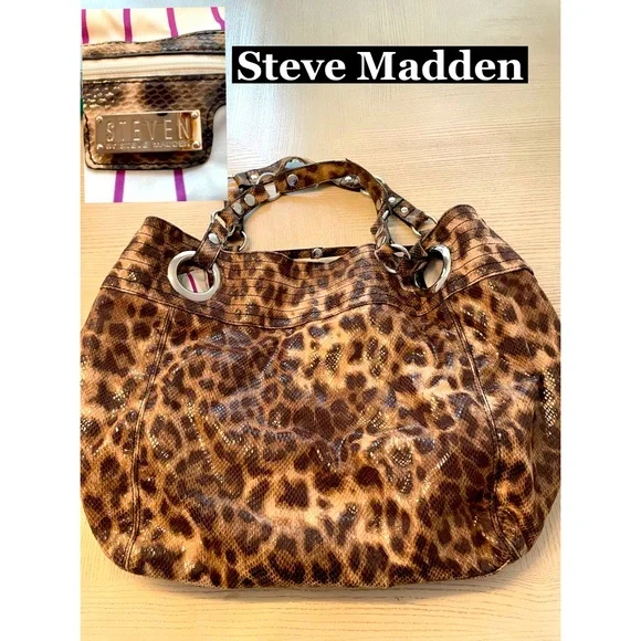 Steve Madden Large Leopard print tote - Picture 1 of 9